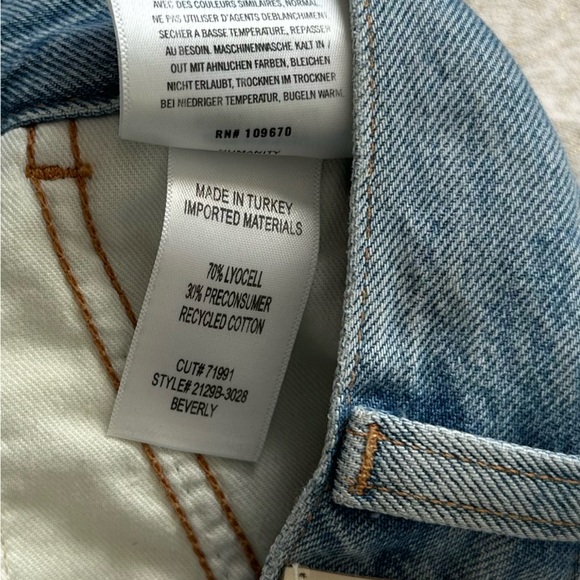 Evereve Citizens of Humanity Beverly Jeans Size 30 Wide Leg Denim High Rise NWT - Picture 8 of 14